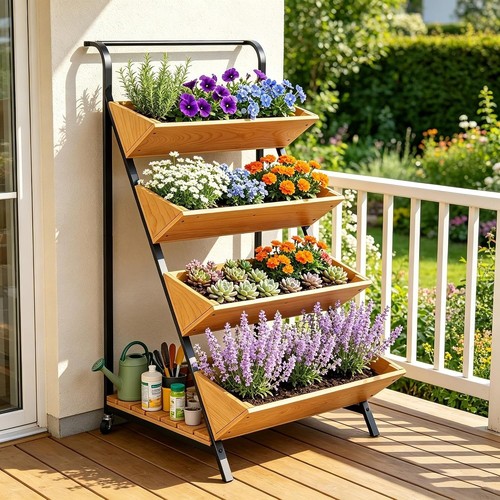 Wooden raised garden bed - wooden,