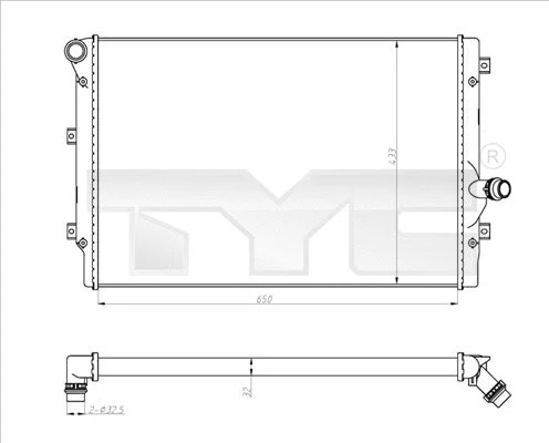 Radiator engine cooling fits - engine,