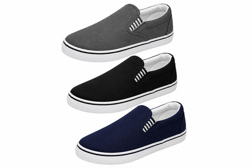 Mens canvas shoes slip - shoes,
