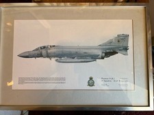 RAF Phantom Jet FGR.2 XV430 Framed 1980 Limited Large Size Print RAF Wildenrath