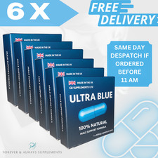 6 X Ultra Blue 100% Natural