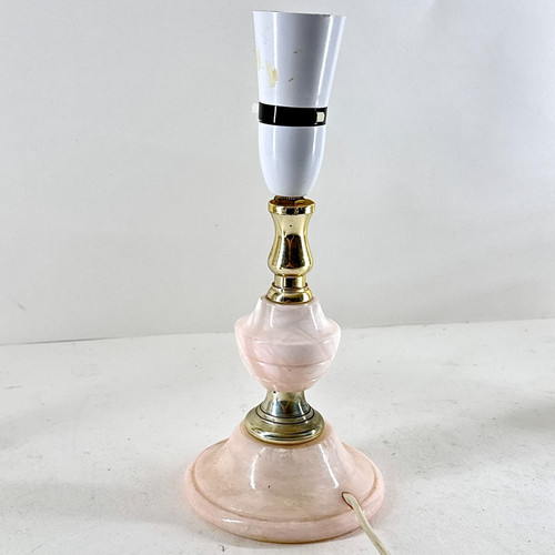 Vintage marble table lamp pink - vintage,