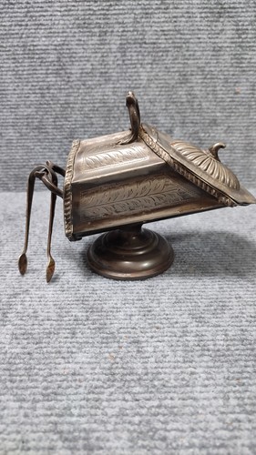 Antique plated sugar scuttle - plated,