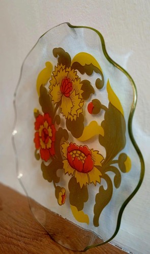 Vintage chance glass plate - vintage,