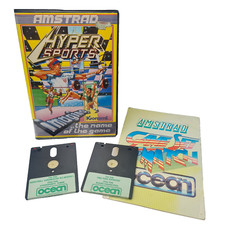 Hyper Sports Game Set and Match Amstrad Disc Game Imagine 1984