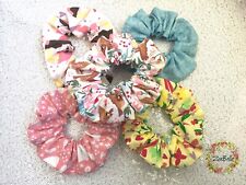 Disney Princess inspired fabric Hair scrunchies set of 5 Hair ties accessories