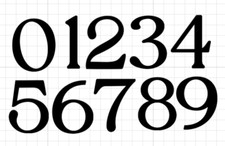 Modern Vinyl Number Stickers