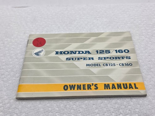 Honda cb125 cb160 owner - honda, owner's