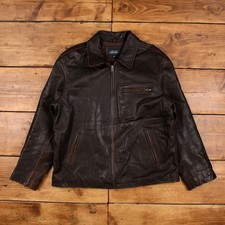 Vintage Cherokee Leather Jacket L Brown