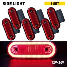 6X Red Side 20 LED Rear Tail