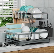 7 code Large Dish Drying Rack for Kitchen Counter,Detachable Large Capacity Dis
