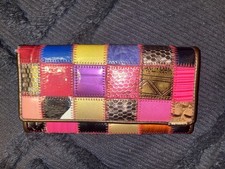 Ladies leather wallet, imperial horse Good Condition Pretty Check Pattern ￼