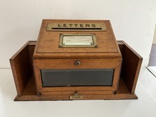  Victorian Oak Country House Wooden Letter Box with hinged top c1890 Provenance