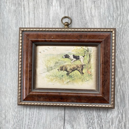 Vintage framed miniature silk - framed,