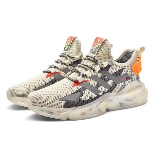 Mens beige running trainers - mens,