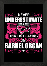 Barrel Organ Musician Framed