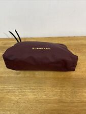 Burberry Burgundy Nylon Small Pouch / makeup bag