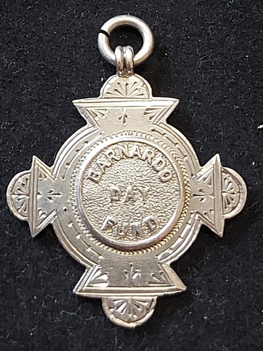Antique silver fob medal - fob,