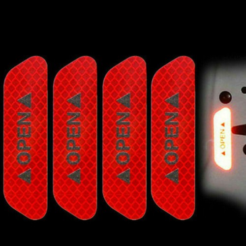 4pcs red reflective car door - red,
