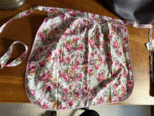 Vintage rose Floral Half Tied Apron with one Pocket retro