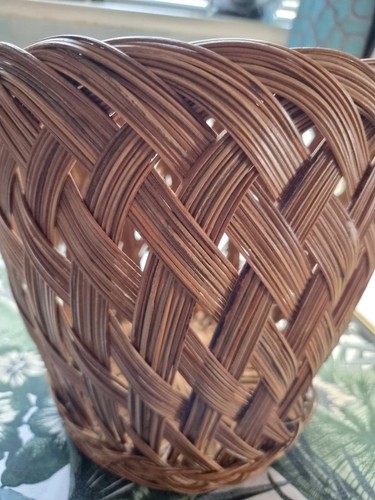 Vintage woven plaited - woven, rattan