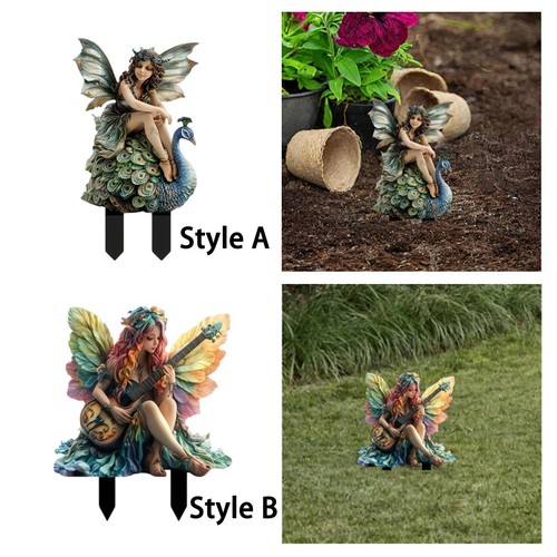 Fairy garden stake decor - fairy,