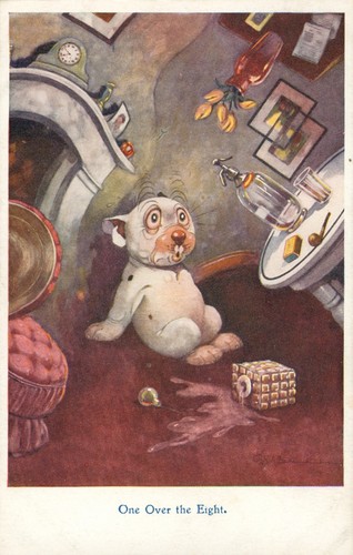 Bonzo postcard george - postcard,