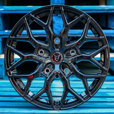 18" FORD TRANSIT CUSTOM MK1 2019 Wolfrace Urban Racer T Gloss Black 8j Alloys X4