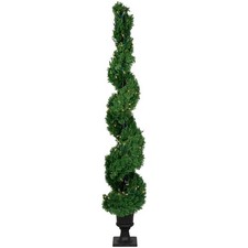 Northlight Real Touch™  Cedar Spiral Topiary Tree Clear Lights - 5.5"