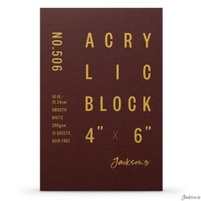 Jackson's : Acrylic Paper : Block : 290gsm : 15 Sheets  : 4x6in
