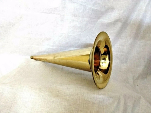 Brass phonograph horn antique - phonograph,