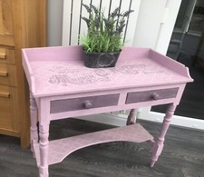 Vintage Hall/Dressing/Console Table. Painted And Stencilled In Annie Sloan Paint