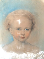 Antique Pastel & Pencil Oval