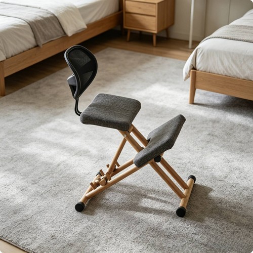 Ergonomic kneeling chair - chair, back