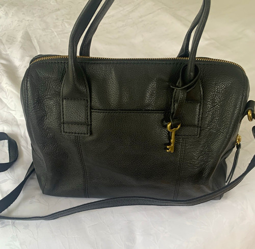 Fossil black pebbled leather - pebbled,