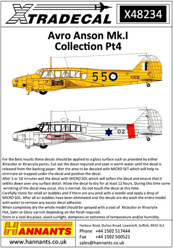 Xtradecal x48234 scale - x48234, 1/48