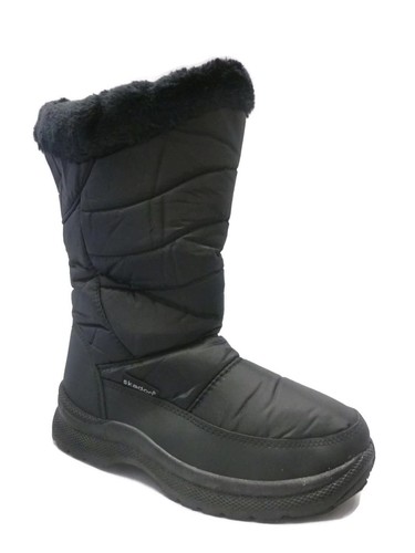 Ladies black snow boots - snow, boots-