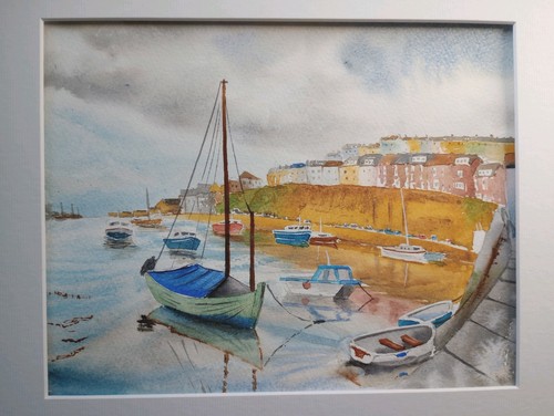 Original watercolour brixham - original, watercolour.