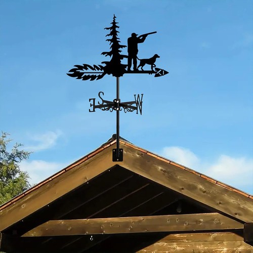 Man dog weathervane wind - dog,