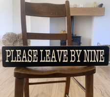 please leave by 9 nine kitchen