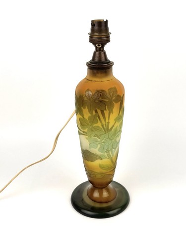 Emile gallé glass paste - paste, lamp