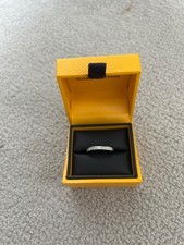 Ladies 2mm Platinum 0.08 Total Carat Weight Diamond Set Wedding Band - Ring Size