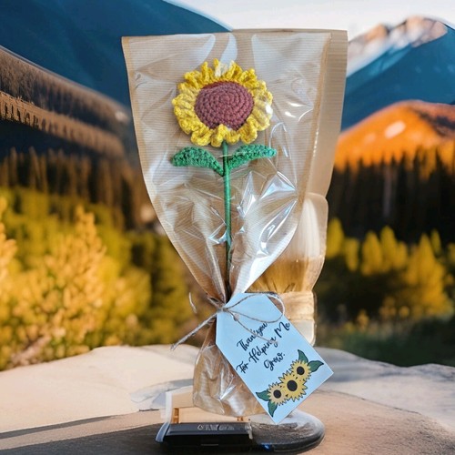 Handmade crochet sunflower - handmade,