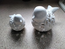 Pair of White Birds Figures