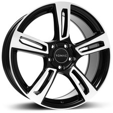 Alloy Wheels 15" Romac Edge Black Polished Face For Nissan NV250 (4 Stud) 19-22