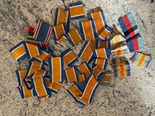 Collection of mostly original WW1 British War Medal Ribbons
