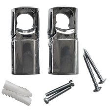 2x Chrome Clamp Brackets