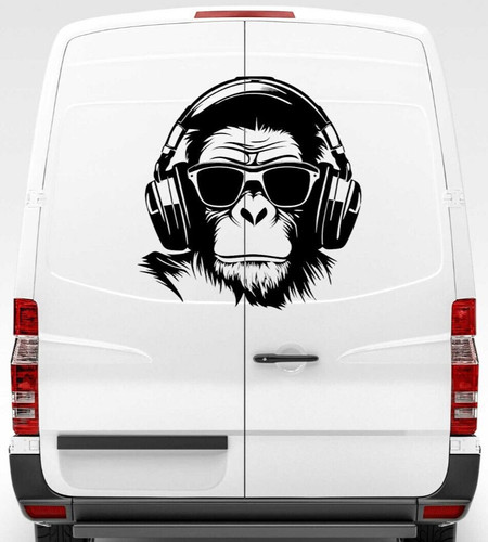 Car sticker monkey - sticker, camper