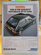 Original 1984 Fiat Strada Abarth Advert