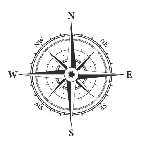 Large compass mountain - x,